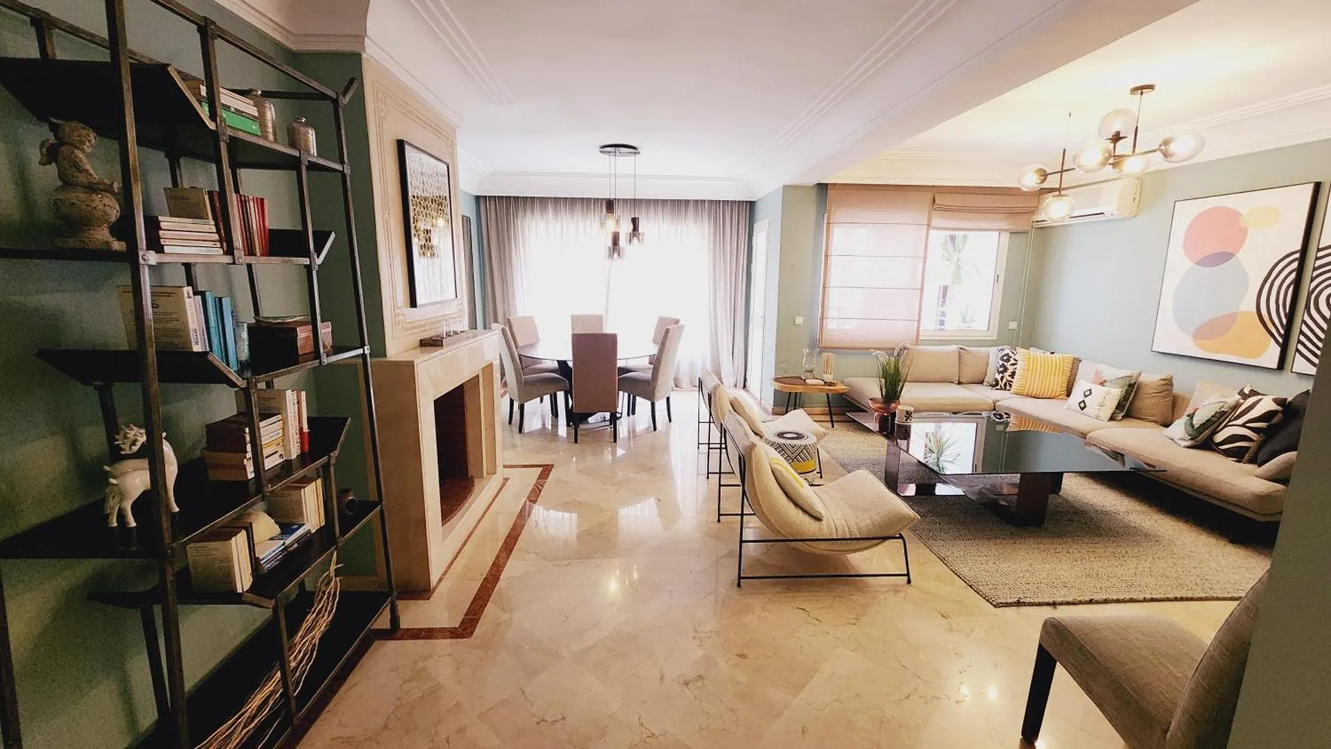 Number Nine Triangle D'Or By Ib Signature - Chic 3-Bedroom Family Apartment In Sought-After Area, 24 X7 Security - Self Check-In - Parking - City View With Terrace - Walk To Cafes! City Centre Casablanca