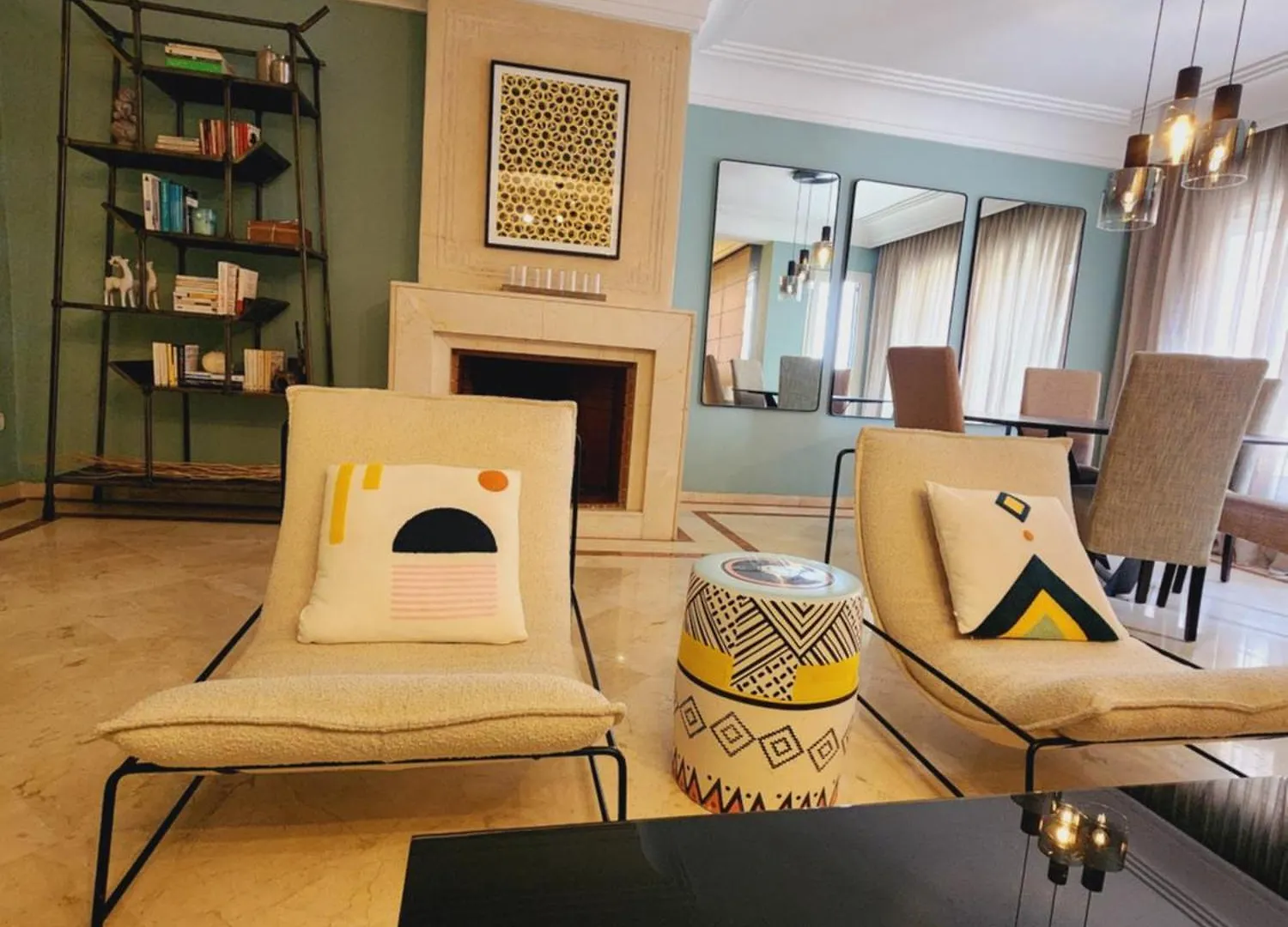 Number Nine Triangle D'Or By Ib Signature - Chic 3-Bedroom Family Apartment In Sought-After Area, 24 X7 Security - Self Check-In - Parking - City View With Terrace - Walk To Cafes! City Centre Casablanca Morocco